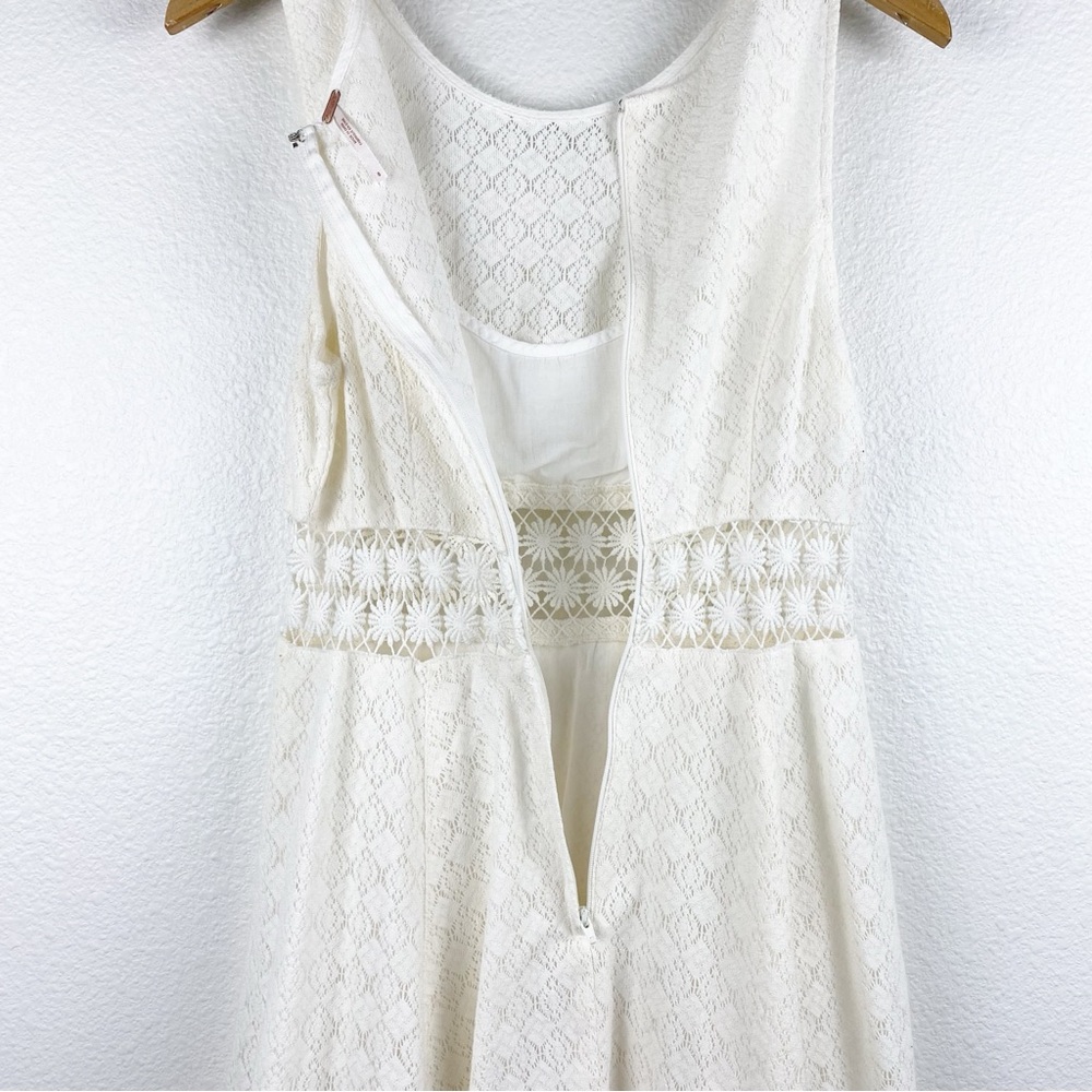 Free People Daisy Waist Mini Dress in White Size 8 - Picture 8 of 14